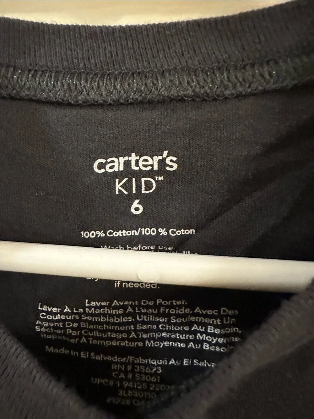 Carters black long